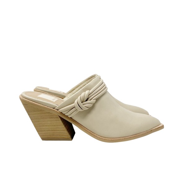 NEW Dolce Vita Sita Mules Sand Nubuck Off White Size 7.5 - Picture 4 of 13